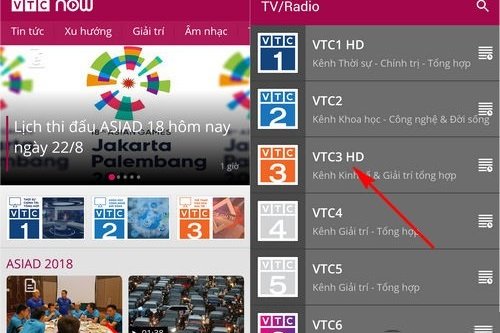 Cách xem kênh VTC3 trên điện thoại Android, iPhone-4