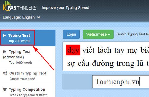 Cách kiểm tra tốc độ đánh máy, gõ phím 10 ngón-2