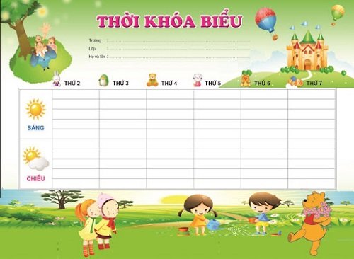 Mẫu thời khóa biểu dành cho học sinh, sinh viên-3