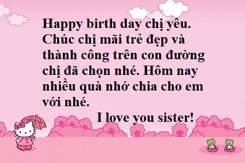 Những lời chúc mừng sinh nhật chị gái ý nghĩa “No1”-3