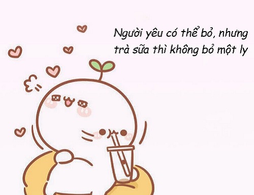 Những câu slogan hay về trà sữa, STT trà sữa phải có trân châu-3