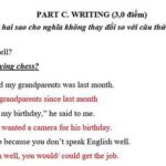 Đáp án đề thi vào 10 môn Anh Nam Định