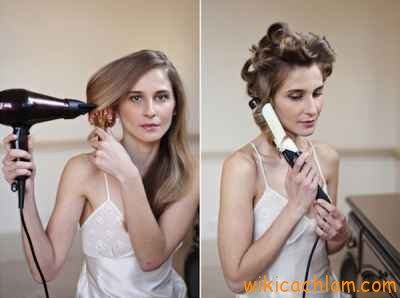 Cách uốn tóc xoăn bồng bềnh cho cô dâu-2