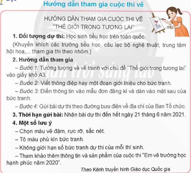 Hướng dẫn tham gia cuộc thi vẽ