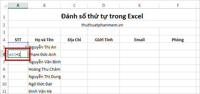 Cách đánh số thứ tự trong Excel 2003 2007 2010 2013-9