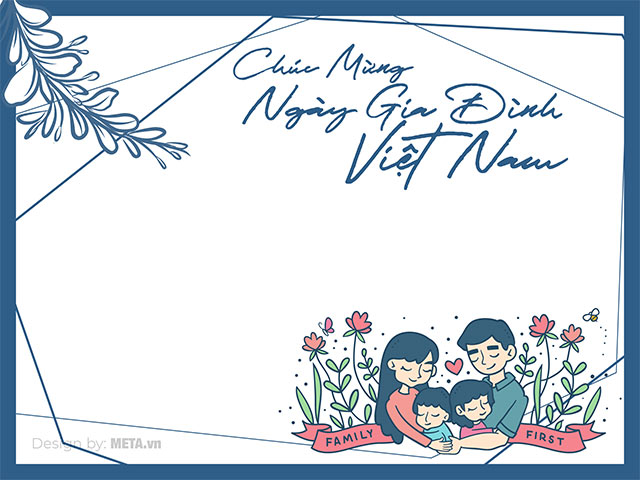 Mẫu Thiệp chúc mừng ngày Gia đình Việt Nam đẹp