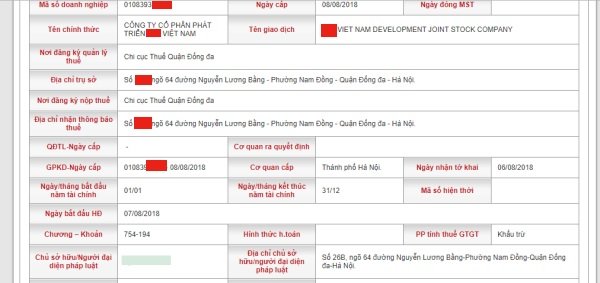 Tracuunnt – Tra cứu thông tin người nộp thuế TNDN, TNCN-4