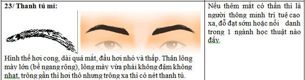 Xem tướng lông mày đàn ông, phụ nữ đoán giàu sang-14