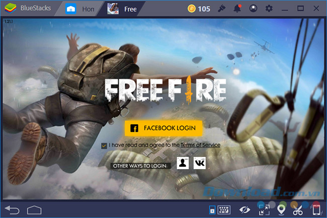 Bắt đầu chơi game sinh tồn Garena Free Fire cho máy tính