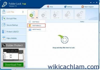 Cách khóa thư mục trên máy tính bằng phần mềm Folder Lock-7