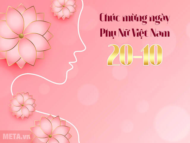 Bộ thiệp chúc mừng Ngày phụ nữ Việt Nam 20/10 Ảnh lời chúc 20/10